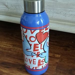 Brighton love dove enameled water bottle